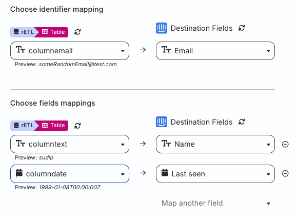 Intercom v2 mapping settings