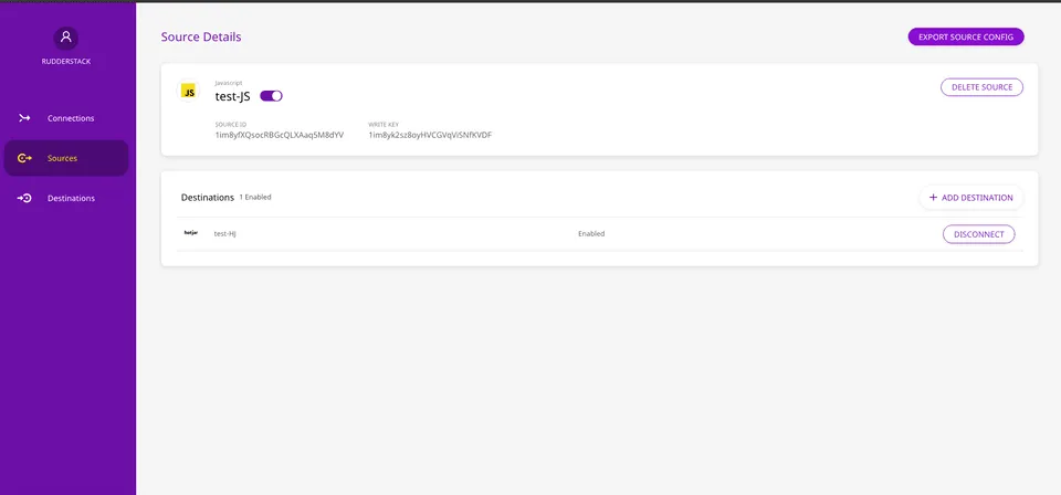Export source config option