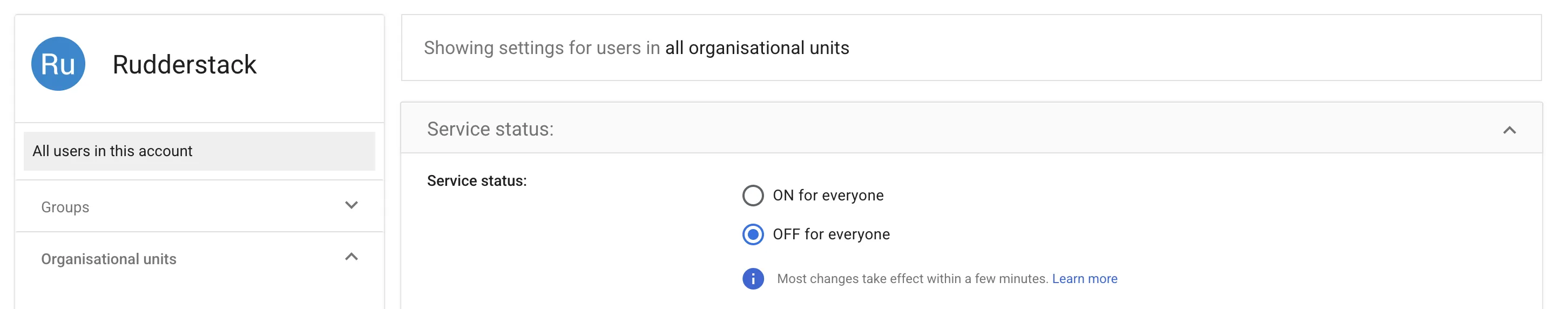 Service status