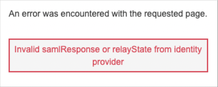 SSO errors