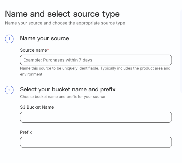 Bucket configuration settings